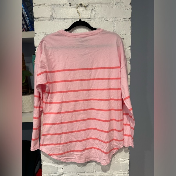 NWT - Vineyard Vines Top Pink Striped Deluxe Tee Knit Casual Shirt Size XL - Picture 2 of 5